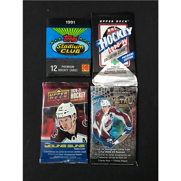 LOT OF 4 SEALED HOCKEY PACKS