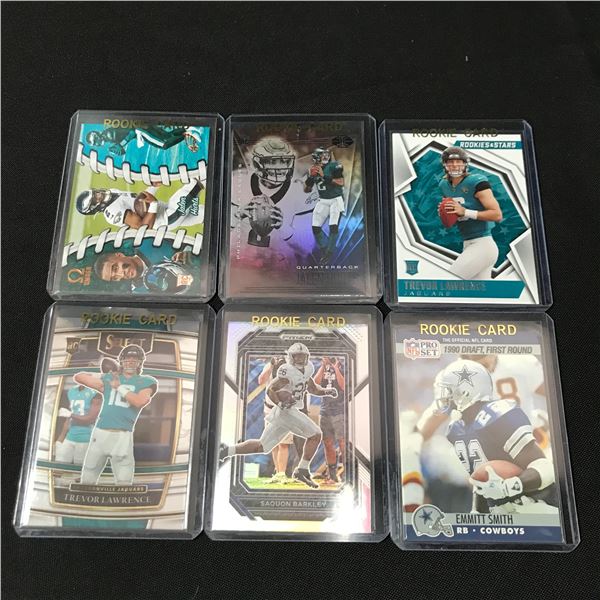 LOT OF 6 NFL ROOKIE CARDS