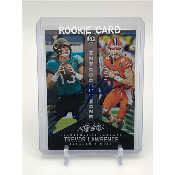 TREVOR LAWRENCE SIGNED TRADING CARD - COAPROS COA