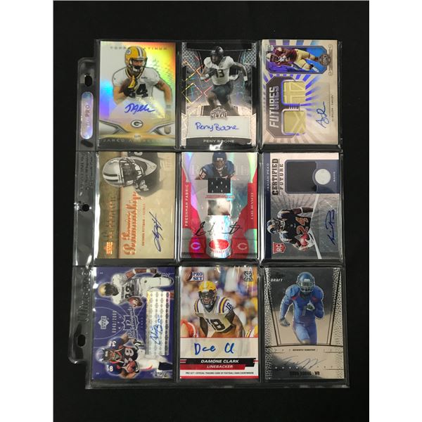 LOT OF 9 SIGNED TRADING CARDS