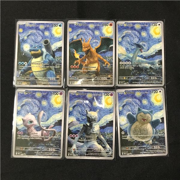 LOT OF 6 POKEMON TRADING CARDS