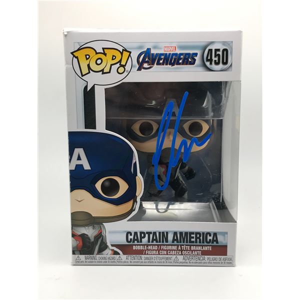 CHRIS EVANS SIGNED CAPTAIN AMERICA FUNKO POP - KB COA