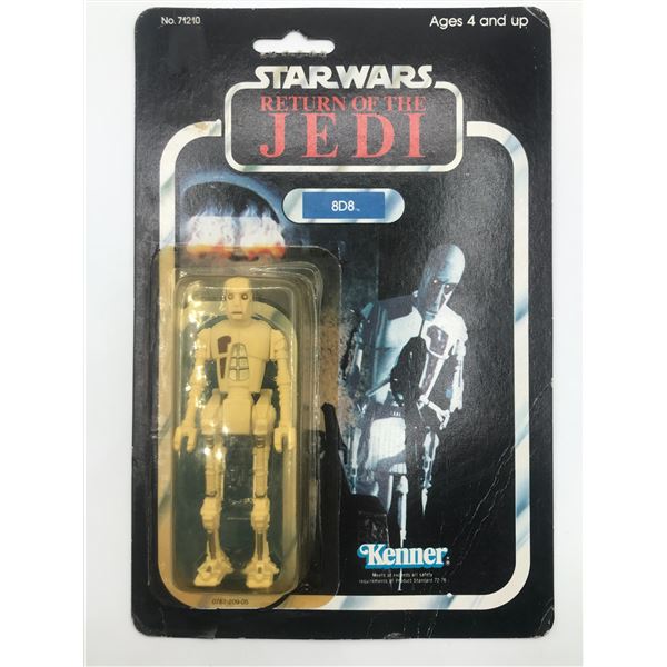 MINT ON CARD STAR WARS ROTJ 8D8 FIGURE 77 BACK