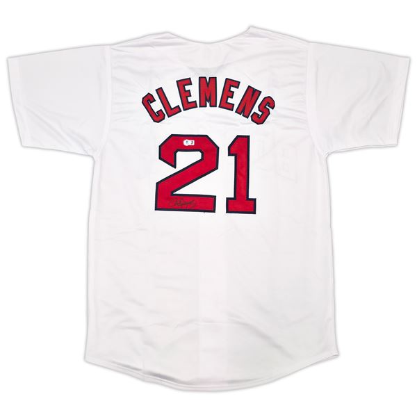 ROGER CLEMENS SIGNED BOSTON Red Sox JERSEY - BECKETT COA