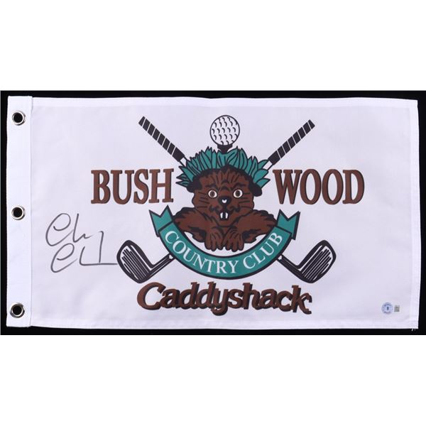 CHEVY CHASE SIGNED GOLF PIN FLAG - BECKETT COA
