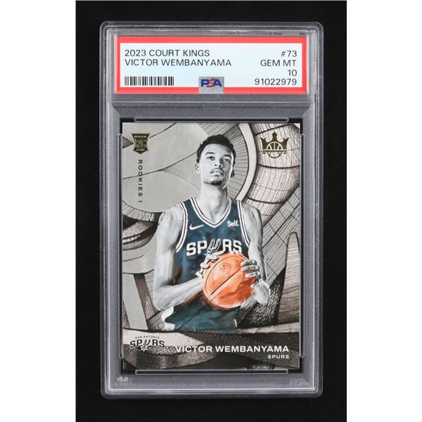 2023 COURT KINGS VICTOR WEMBANYAMA TRADING CARD - PSA GRADE 10
