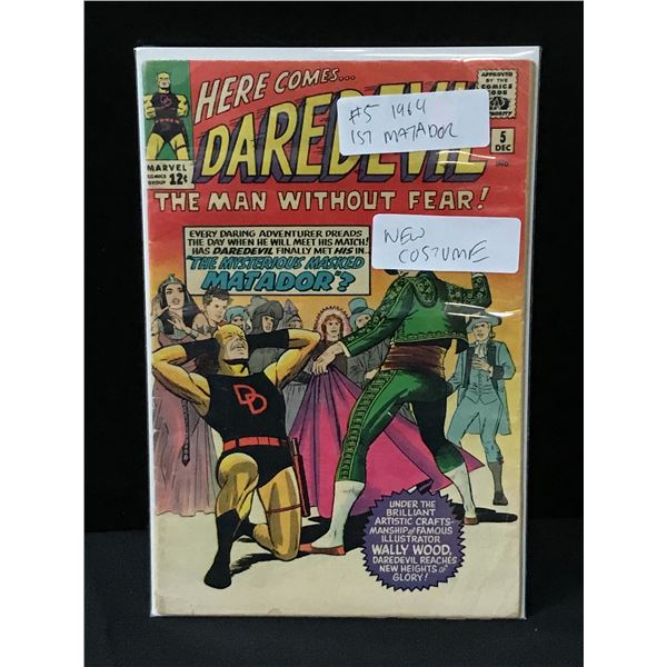 DAREDEVIL #5 (1964) 1ST MATADOR - MARVEL COMICS