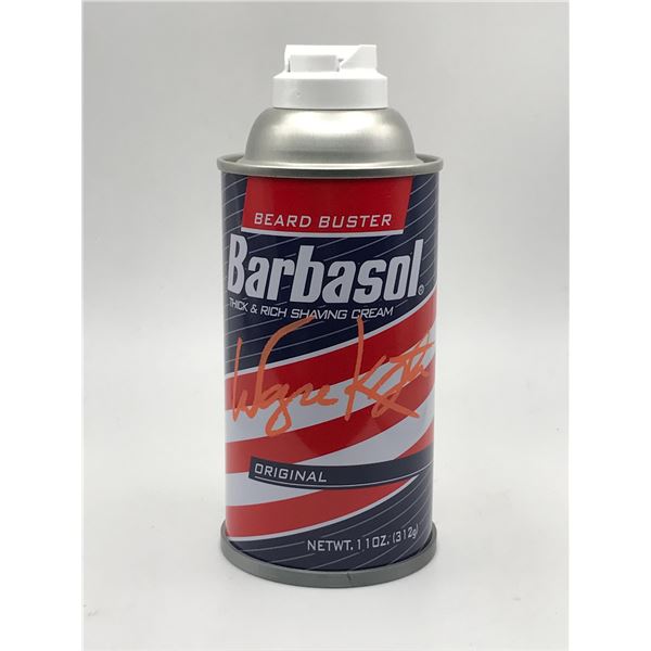 WAYNE KNIGHT SIGNED JURASSIC PARK PROP SHAVING CREAM CAN (KB COA)