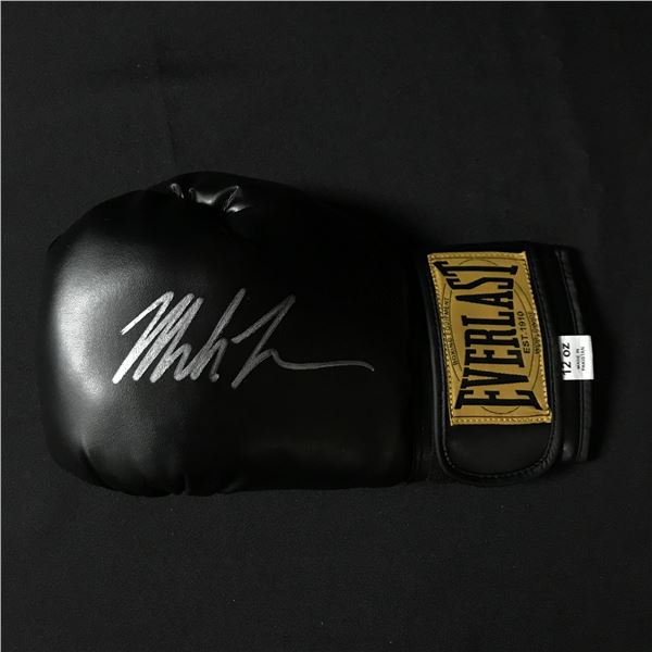 MIKE TYSON SIGNED BLACK EVERLAST GLOVE - WWOC COA