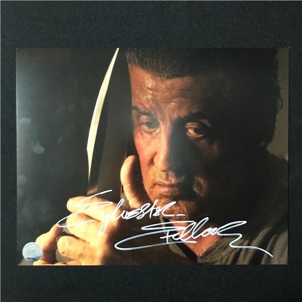 SYLVESTER STALLONE SIGNED RAMBO 8X10 - KB COA