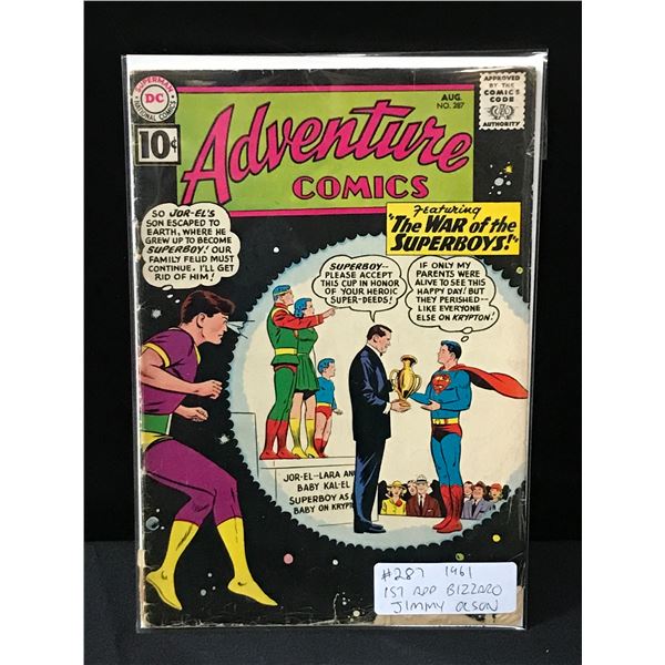 ADVENTURE COMICS #287 (1961) 1ST APP BIZZARO JIMMY OLSEN  - DC COMICS
