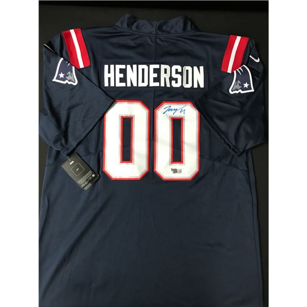 TREVEYON HENDESON SIGNED New England PATRIOTS JERSEY - ACE COA