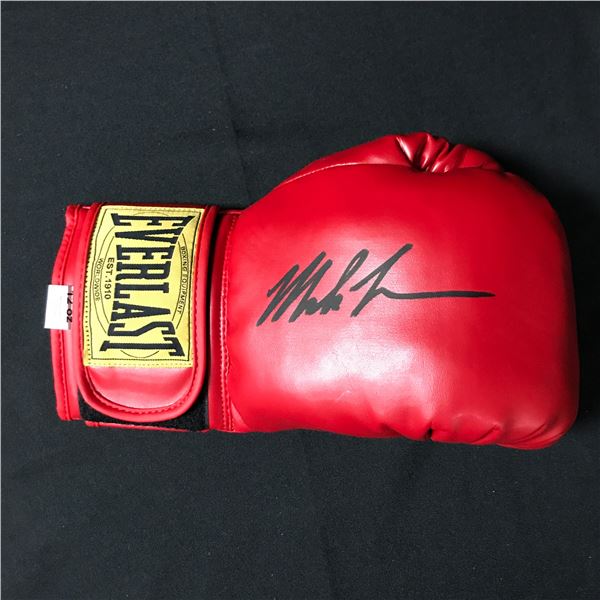 MIKE TYSON SIGNED RED EVERLAST BOXING GLOVE - WWOC COA