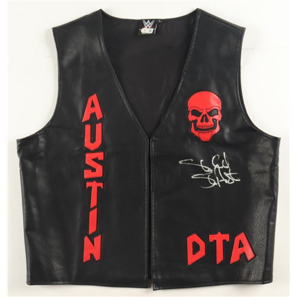 STONE COLD STEVE AUSTIN SIGNED WWF VEST - BECKETT COA