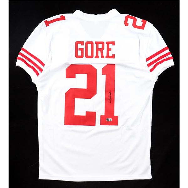FRANK GORE SIGNED FOOTBALL JERSEY - BECKETT COA