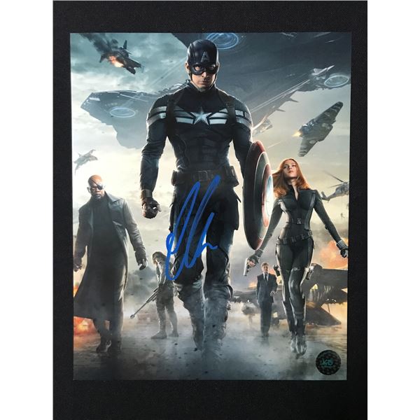 CHRIS EVANS SIGNED CAPTAIN AMERICA 8X10 - KB COA