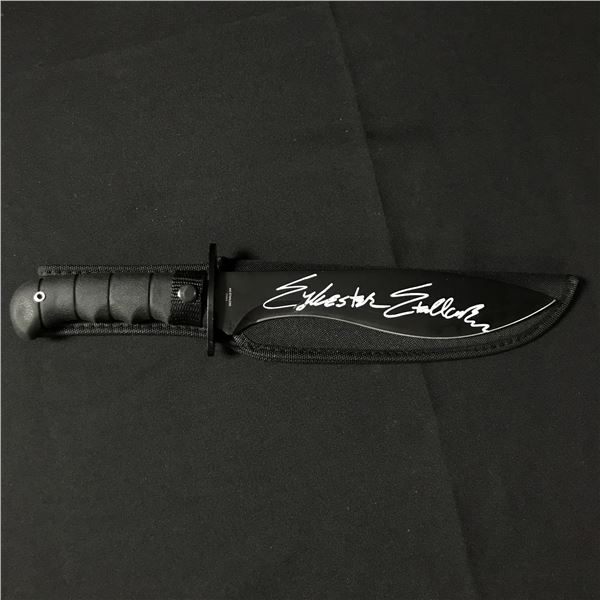 SYLVESTER STALLONE SIGNED KNIFE - KB COA