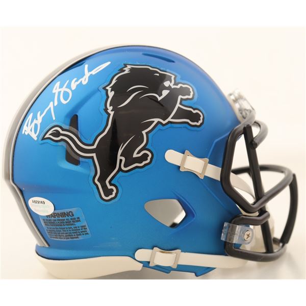 BARRY SANDERS SIGNED DETROIT LIONS MINI HELMET (SCHWARTZ COA)