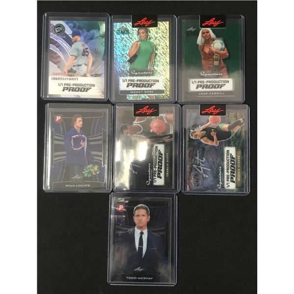 2024 LEAF 1/1 PRE PRODUCTION PROOF CARD LOT
