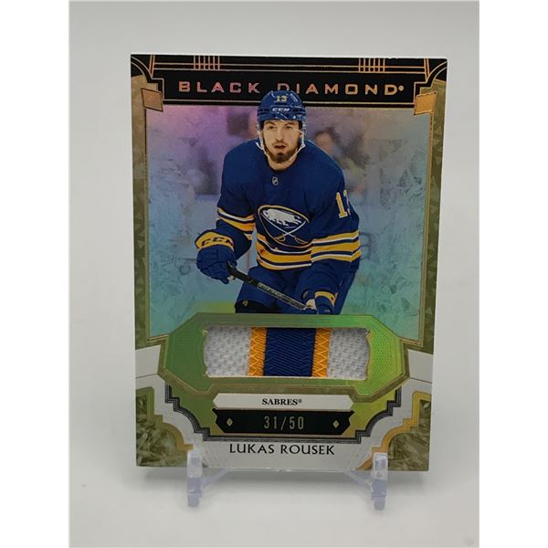 2023-24 UPPER DECK BLACK DIAMOND LUKAS ROUSEK PATCH TRADING CARD 31/50