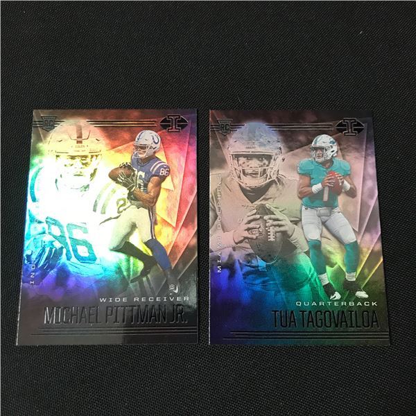 LOT OF 2 NFL ROOKIE TRADING CARDS - MICHAEL PITTMAN JR AND TUA TAGOVAILOA