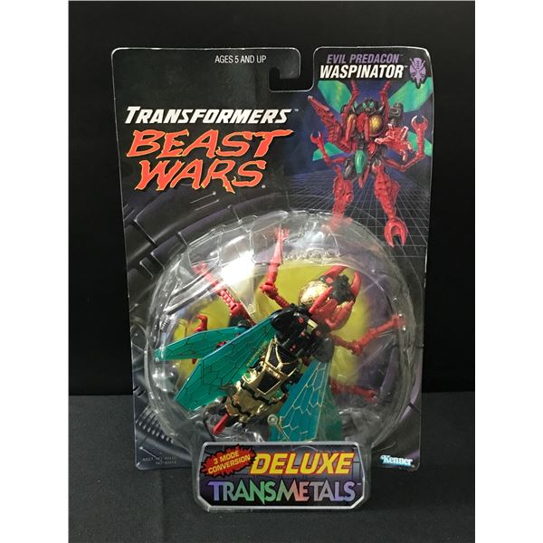 VINTAGE TRANSFORMERS BEAST WARS DELUXE TRANSMETALS - WASPINATOR  IN ORIGINAL PACKAGING