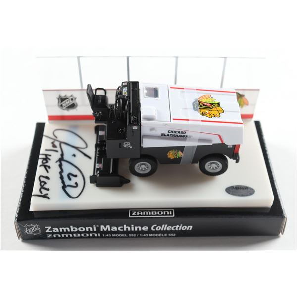 JEREMY ROENICK SIGNED AND INSCRIBED MINI ZAMBONI (SCHWARTZ COA)