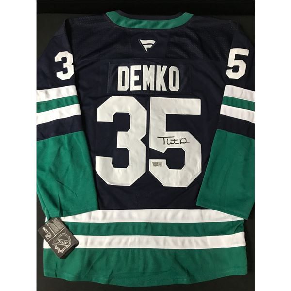 THATCHER DEMKO SIGNED VANCOUVER CANUCKS HOCKEY JERSEY - ACE COA