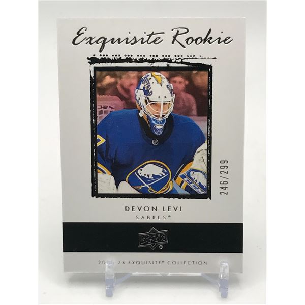 2023-24 UPPER DECK EXQUISITE ROOKIES DEVON LEVI TRADING CARD