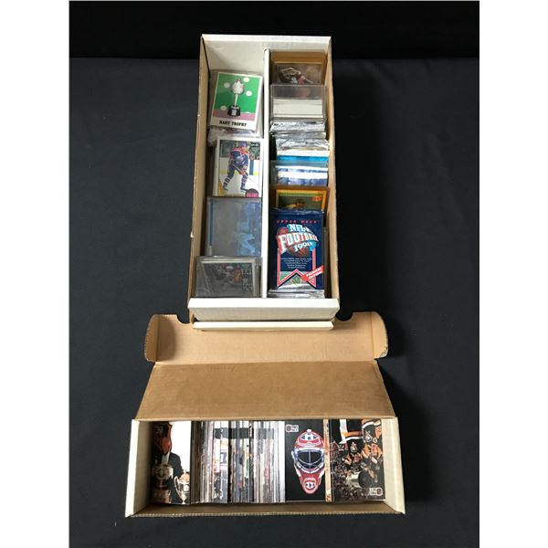 LOT OF 2 BOXES OF MIXED SPORTS CARDS