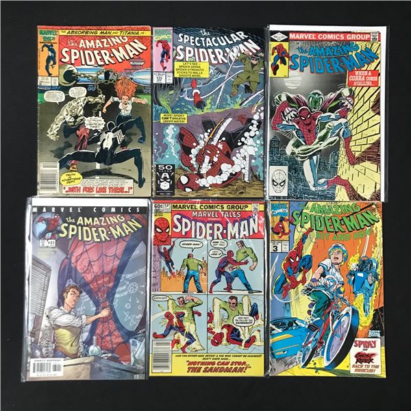 LOT OF 6 SPIDERMAN COMICS - MARVEL COMICS