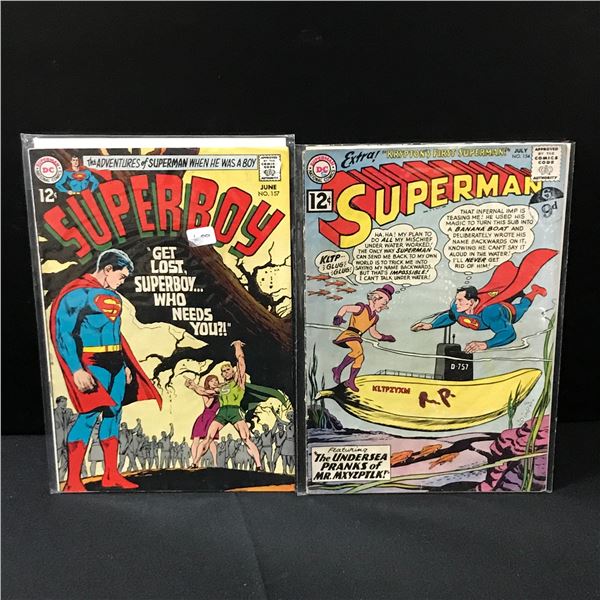 LOT OF 2 DC COMICS SUPERMAN AND SUPERBOY