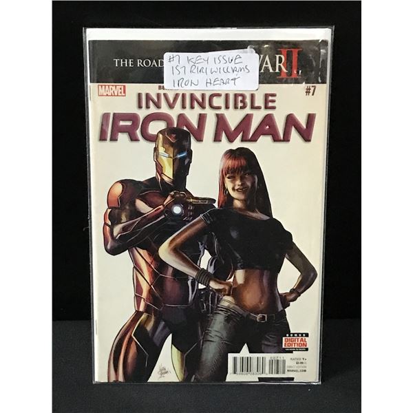 THE INVINCIBLE IRON MAN #7 1ST RIRI WILLIAMS IRON HEART - MARVEL COMICS