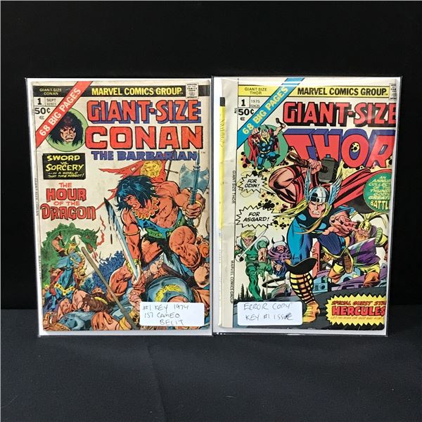 LOT OF 2 GIANT SIZED 1ST ISSUE COMICS - MARVEL COMICS