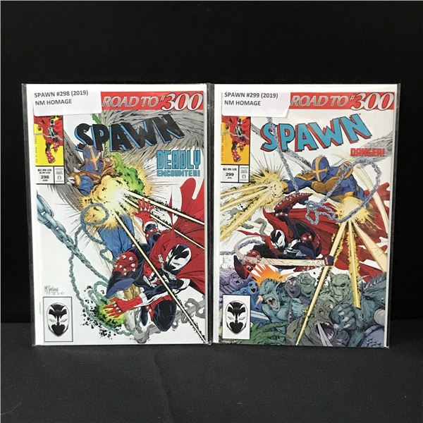 LOT OF 2 SPAWN COMICS #298-299 (2019)