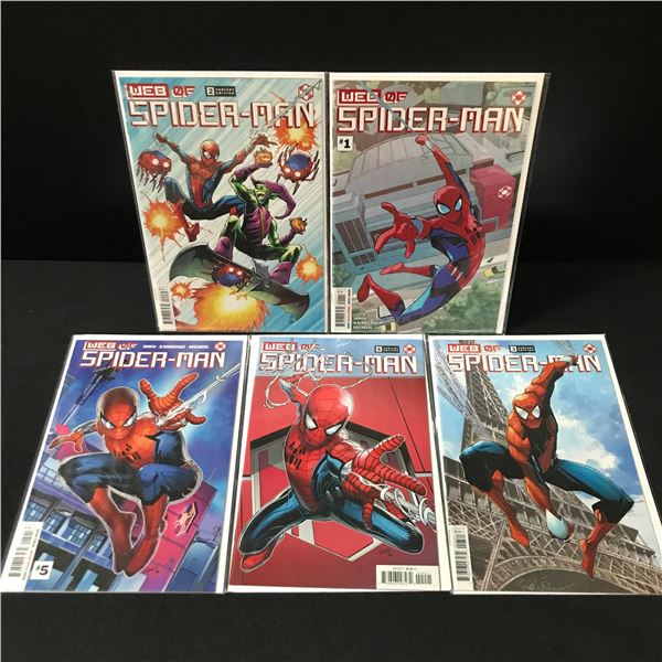LOT OF 5 WEB OF SPIDERMAN COMICS - MARVEL COMICS
