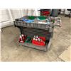 Image 1 : Rolling tool cart we/ organizers & contents including galvanized nuts & bolts