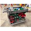 Image 2 : Rolling tool cart we/ organizers & contents including galvanized nuts & bolts