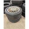 Image 1 : 2X SUMITOMO HTR502 P205/502R15  ON ALLOW BBS RIMS - ONE MISSING CENTERCAP