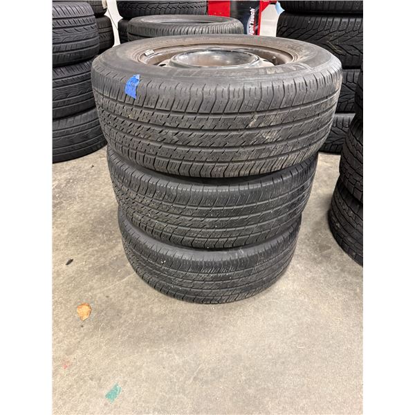3X MICHELIN DESTINY P215/70R15 ON STEEL RIMS