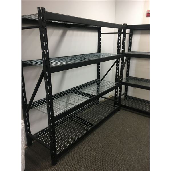 Adjustable steel racking w/ mesh decking - See description for details