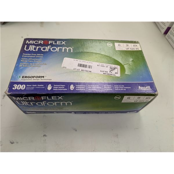MICROFLEX BTE DE 300 GANTS D'EXAMEN EN NITRILE SANS POUDRE  gr:XS val:$40