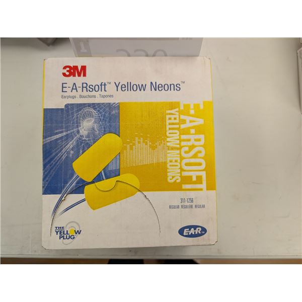 BTE DE 100 PAIRES DE BOUCHONS D'OREILES 3M E-A-R SOFT YELLOW NEONS