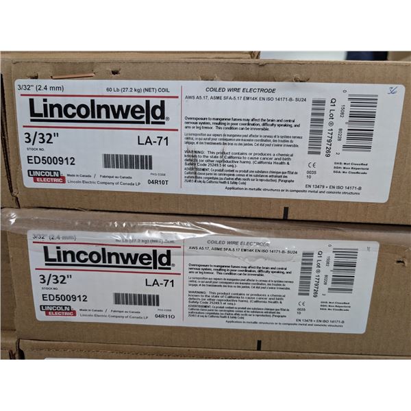 FILS À SOUDER LINCOLNWELD LA-71 3/32" 60LBS LINCOLN ELECTRIC #ED500912 val:$300