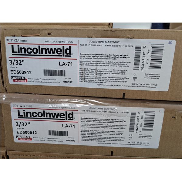 FILS À SOUDER LINCOLNWELD LA-71 3/32" 60LBS LINCOLN ELECTRIC #ED500912 val:$300