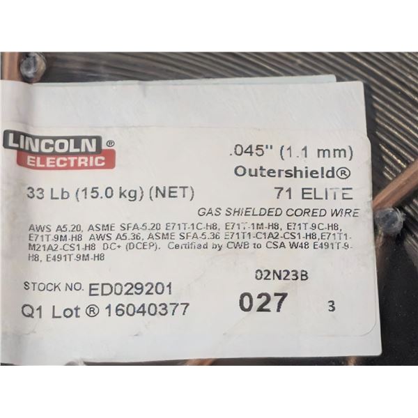 FILS À SOUDER 71 ELITE 0.45" 33LBS LINCOLN ELECTRIC #ED029201