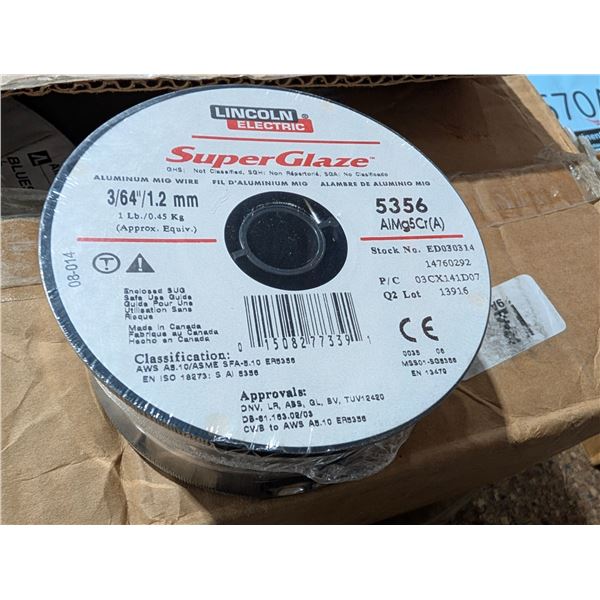 FIL D'ALUMINIUM MIG SUPERGLAZE 3/64"  1LBS LINCOLN ELECTRIC #5356