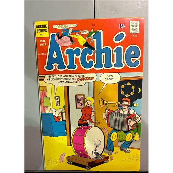 Archie #215 Comic Book (Feb 1972) Archie Series, Comics Code Authority