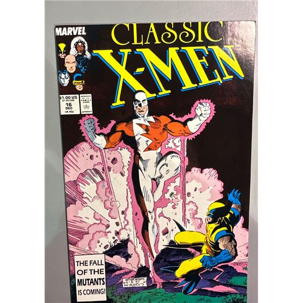 Classic X-Men #16 (Marvel, 1987) "The Fall OF The Mutants Is Coming"