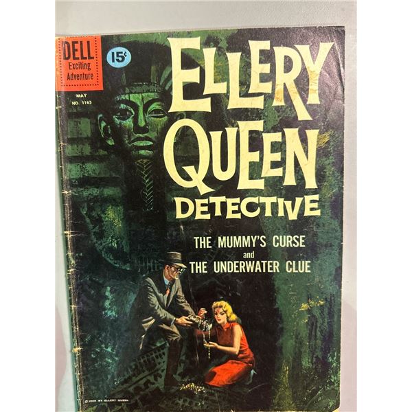 Ellery Queen Detective #1165 The Mummy's Curse Dell Comic Book (1960)